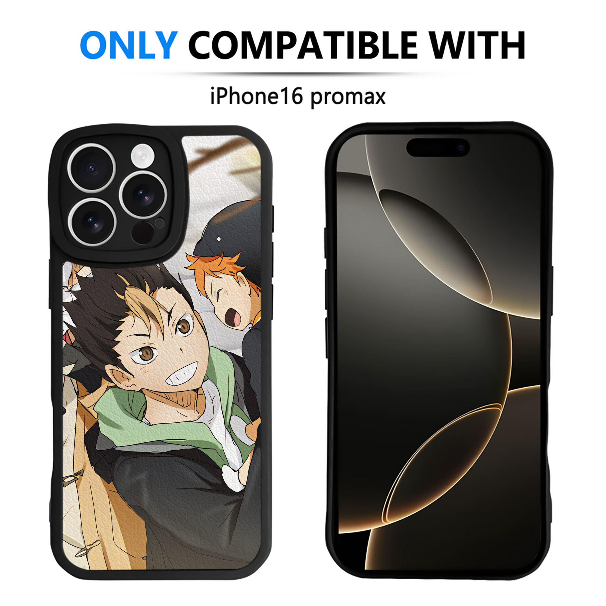 （画像用） ハイキュー!! Haikyu!! 【iPhone 16シリーズ対応】シリコンスマホケース（レザー調） 材質：シリコン